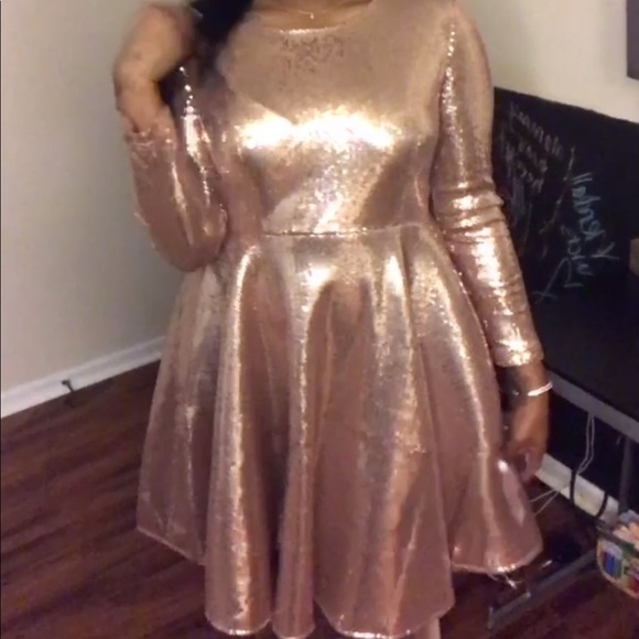 AKIRA Dresses & Skirts - Hi-Lo RoseGold shimmery formal dress